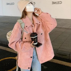 [DE034]포유 핑크 코듀로이 자켓